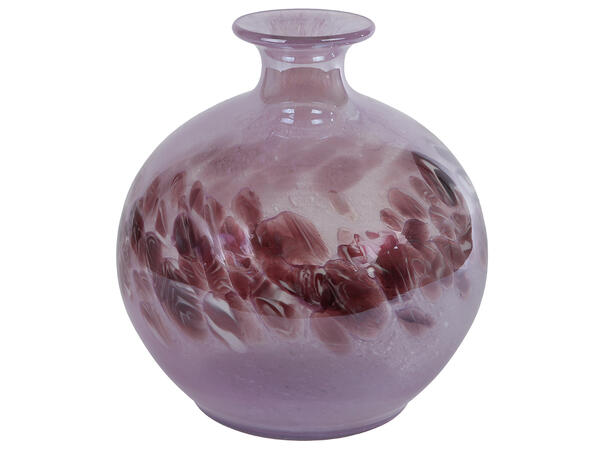 Vase lillamønstret glass 22x23,5cm Forpk 4stk 