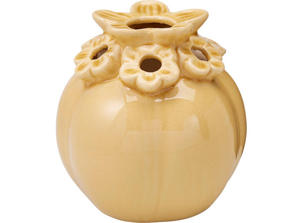 Vase med blomsterhull 17cm 3ass Porselen 