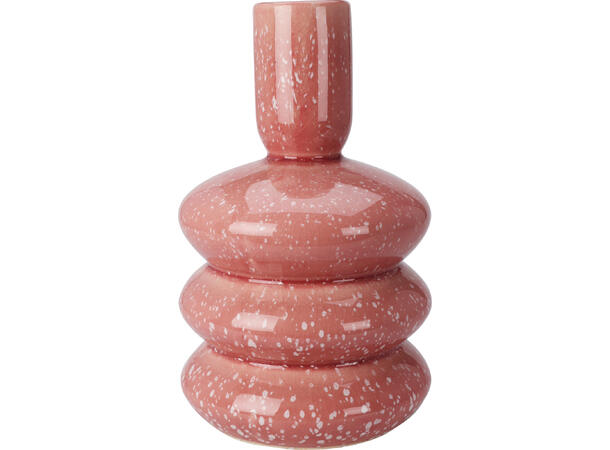 Vase ringer keramikk dots 16,5x27cm 3ass Forpakning: 6stk Rosa,gul,grønn Vekt:1kg 