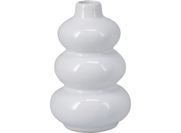 Vase sett 3 deler 24x9x11cm hvit Keramikk 