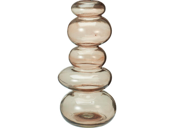 Vase stabel brunfarger h:23,5 3ass Forpk 12stk 