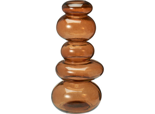 Vase stabel brunfarger h:23,5 3ass Forpk 12stk 