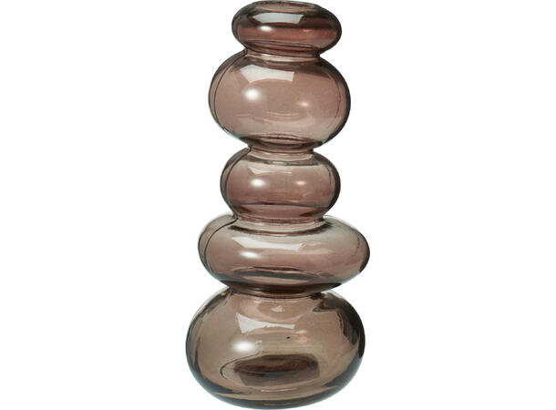 Vase stabel brunfarger h:23,5 3ass Forpk 12stk 