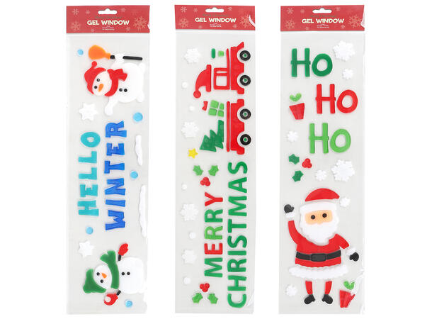 Vindussticker julemotiv 5x55 3ass Forpk 24stk 
