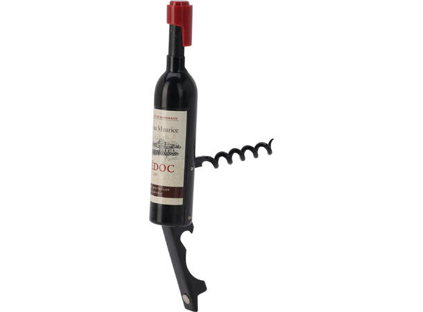 Vinopptrekker vinflaske 11,5x2,5X2,5cm Display med 16stk 