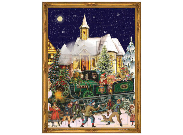 Adventskalender Juletoget 27x36,5cm 