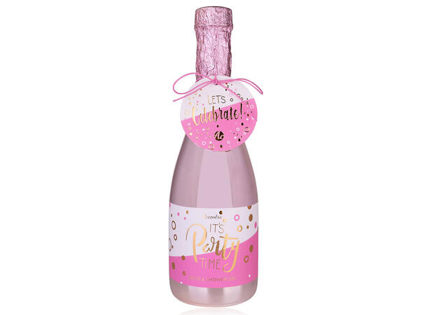 Bade og dusjsåpe i champagneflaske 780ml Vegansk Uten parabener/SLES m/roseduft 