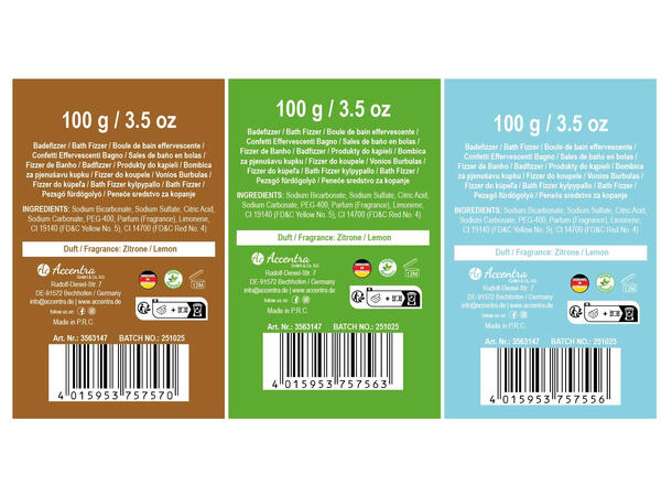 Badebombe Dinopark 100gr ass farger Forpk 12stk Vegansk Uten parabener/SLES 