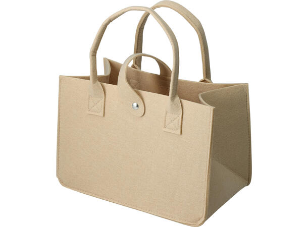 Bag filt 30x17x20cm med tekster 3ass Beige, lys grå, mørk grå 