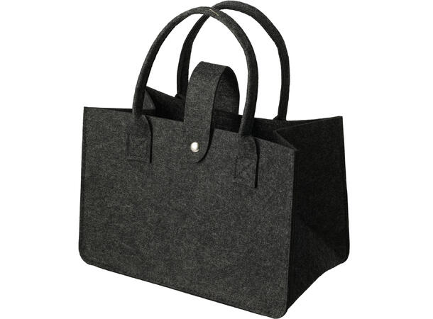 Bag filt 30x17x20cm med tekster 3ass Beige, lys grå, mørk grå 