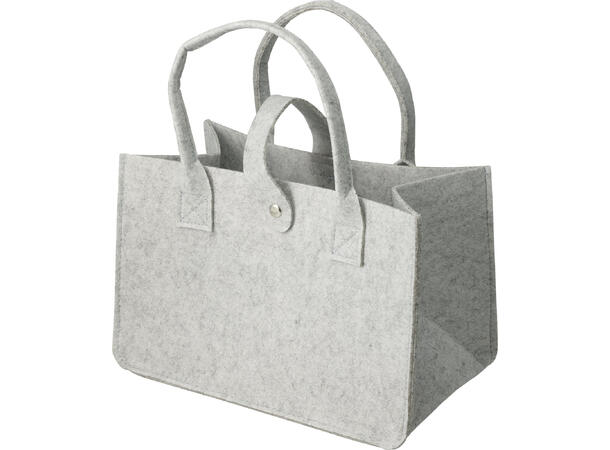 Bag filt 30x17x20cm med tekster 3ass Beige, lys grå, mørk grå 
