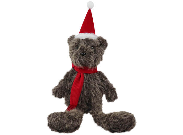 Bamse sittende brun pels 18x13x55cm 