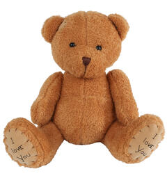 Bamse sittende brun plysj 25cm