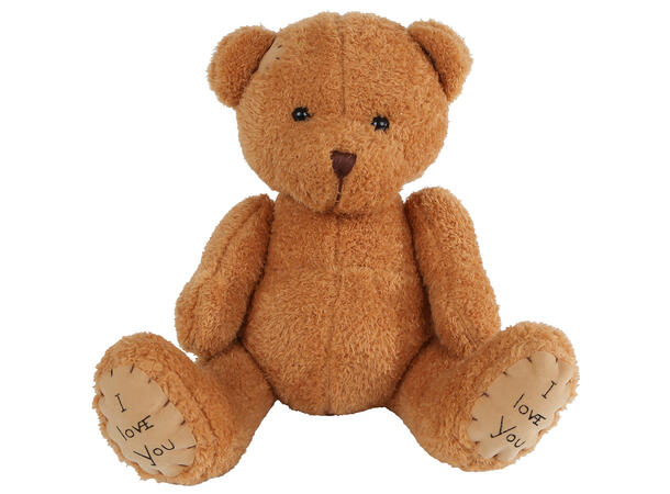 Bamse sittende brun plysj 25cm 