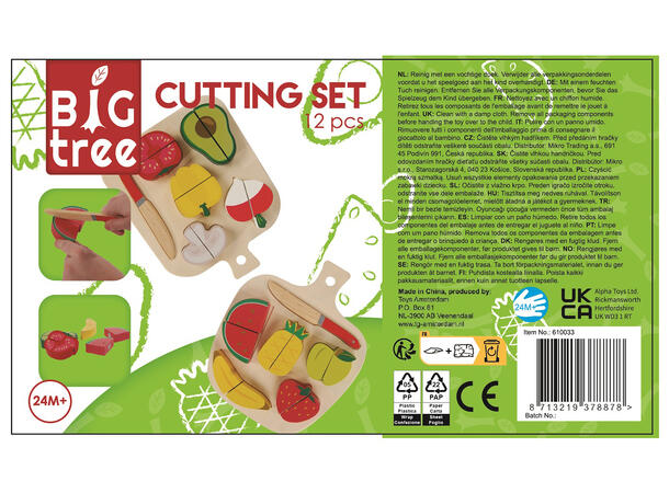 Big Tree Skjærebrett FSC 12deler 22x18cm 