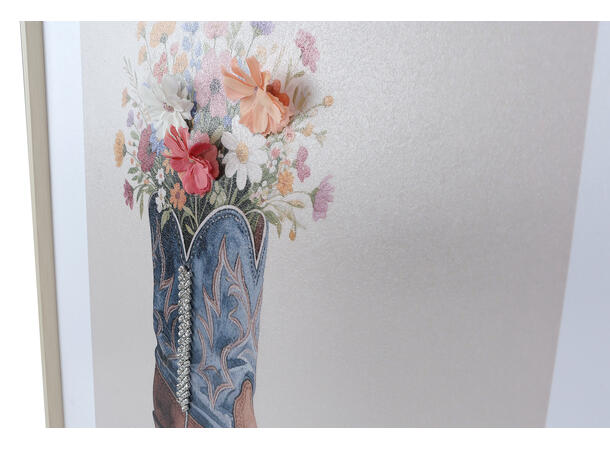 Bilde støvler blå/rosa tre 60x60cm 2ass 