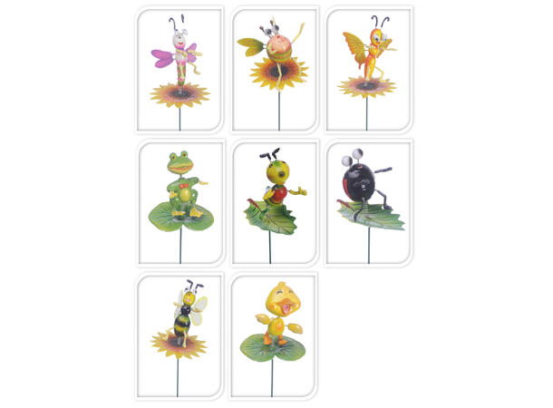 Blomsterpinne insekter m/blad 60cm 8ass Display med 40stk 