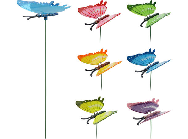 Blomsterpinne sommerfugl 11,5cm h:45cm Display med 36stk 
