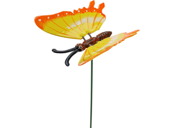 Blomsterpinne sommerfugl 11,5cm h:45cm Display med 36stk 