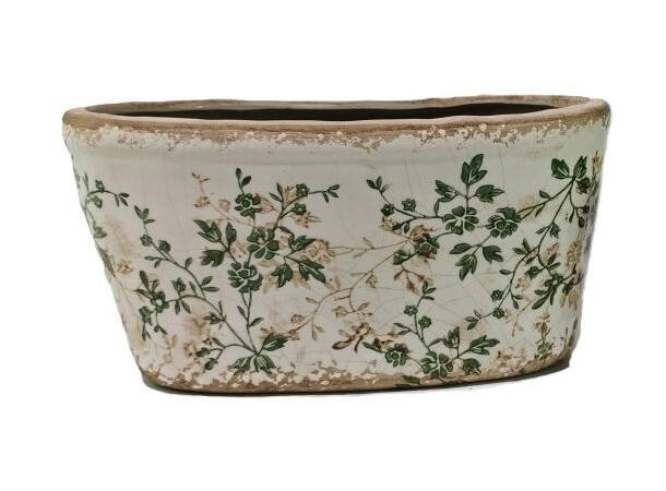 Blomsterpotte blo. keramikk 27,5x13x14cm 