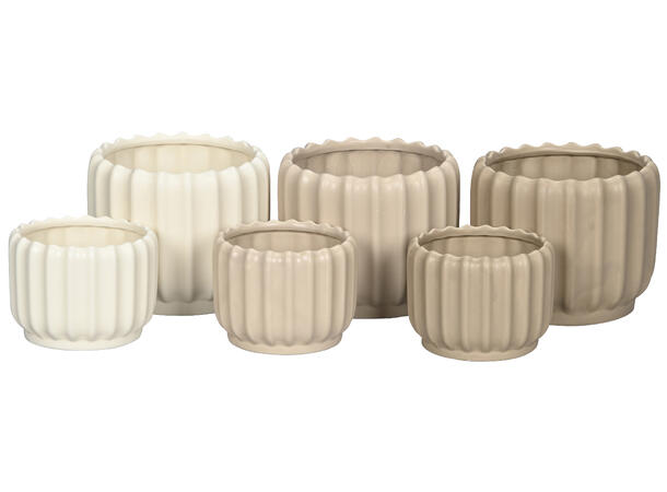 Blomsterpotte dus keramikk s/2 12,5x9cm 17,5x14cm 