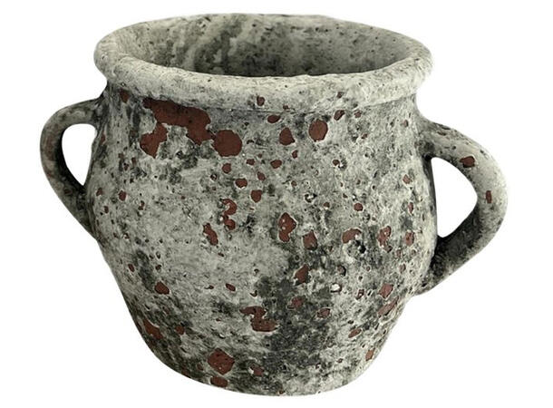 Blomsterpotte grå sement 20,5x15x14,5cm 