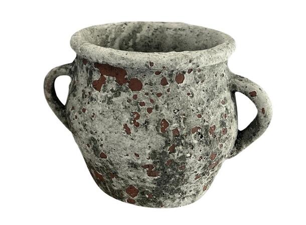 Blomsterpotte grå sement 20,5x15x14,5cm 