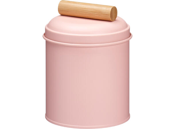 Boks m/lokk pastell 11x11x16cm 4ass Forpk 12stk Håndtak i bambus 