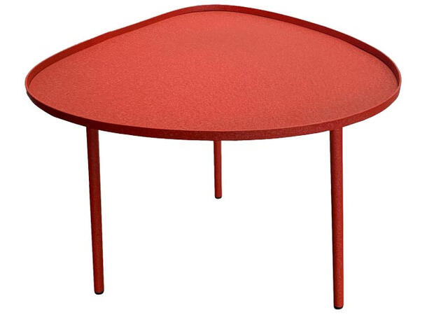 Bord metall emalje rødt 42x39x38cm 