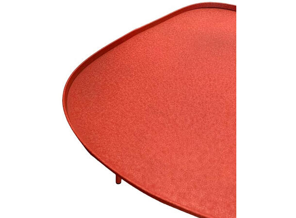 Bord metall emalje rødt 42x39x38cm 