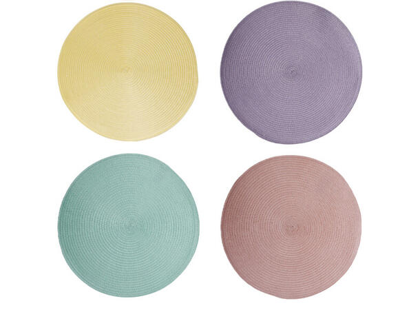 Bordbrikke PP vevd 38cm 4ass 