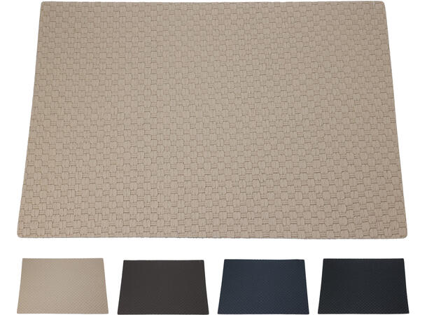 Bordbrikke PU filt bakside 43x30cm 4ass 