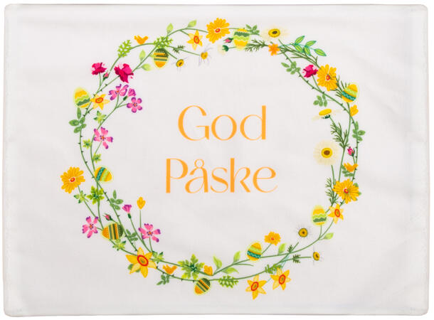 Brikke krans God Påske 33x45cm 100 % polyester 