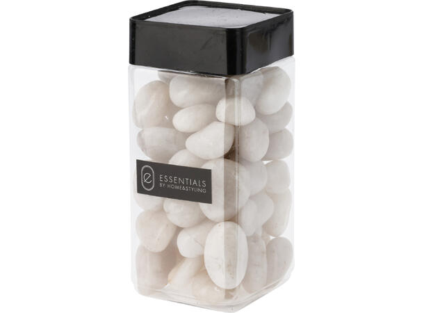 Dekor hvit stein 850g 2ass 1-2cm, 2-3cm 