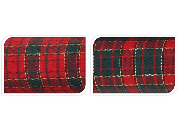 Dekorrull ruter Rød Grønn 28x270cm 2ass Display 21stk Polyester 