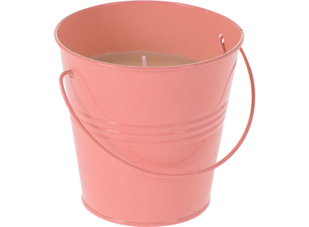 Duftlys Sitronella bøtte 10cm 6ass 160g voks med brennetid:32 timer 