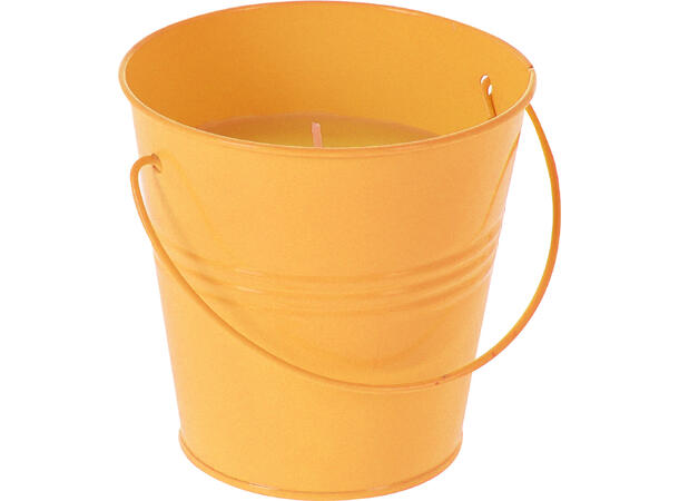 Duftlys Sitronella bøtte 10cm 6ass 160g voks med brennetid:32 timer 