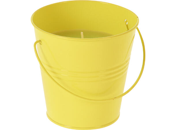 Duftlys Sitronella bøtte 10cm 6ass Voks 160g Brennetid 32t 