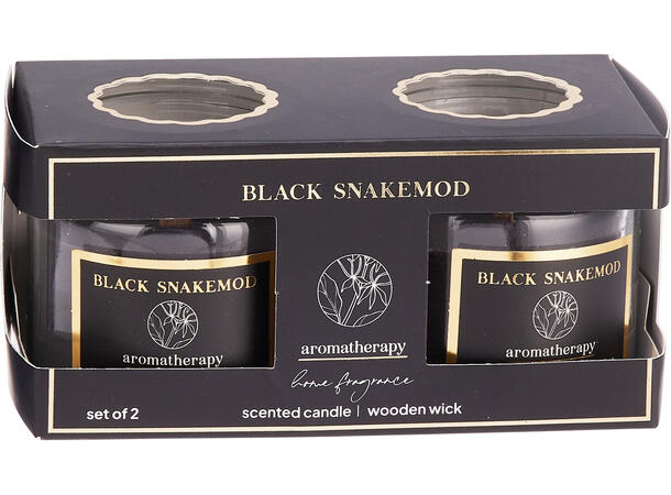 Duftlys glass treveke 6x6cm 2stk 6ass Forpk 12stk Brenntid 8t 