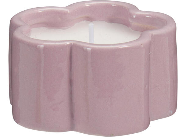 Duftlys i porselenblomst 7x4cm 5 ass 