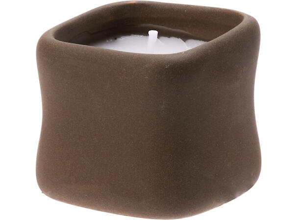 Duftlys porselen 6x6x5cm 4ass Display 12stk. Brenntid 5 timer 