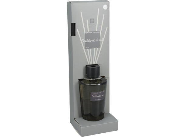 Duftolje 500ml med 8 pinner 4ass Display  8stk  med tester.10% duft 
