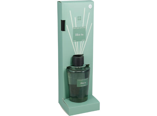 Duftolje 500ml med 8 pinner 4ass Pakket i display med tester. 10% duft 