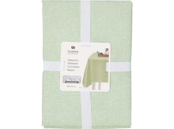 Duk 130x180 cm lin-look blomstret 2ass 100% polyester, vannavstøtende 