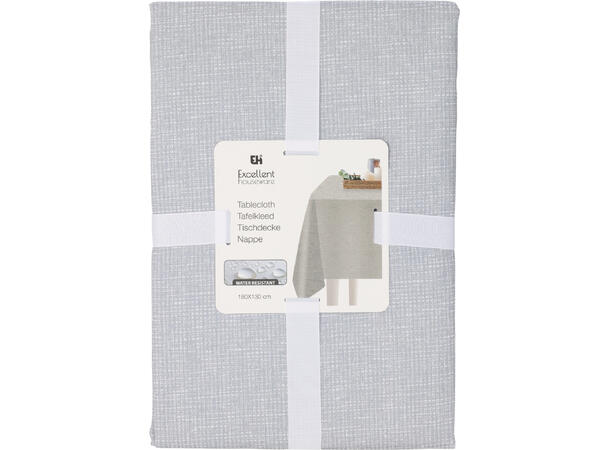 Duk 130x180 cm lin-look blomstret 2ass 100% polyester, vannavstøtende 