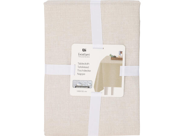 Duk 130x180 cm lin-look blomstret 2ass 100% polyester, vannavstøtende 