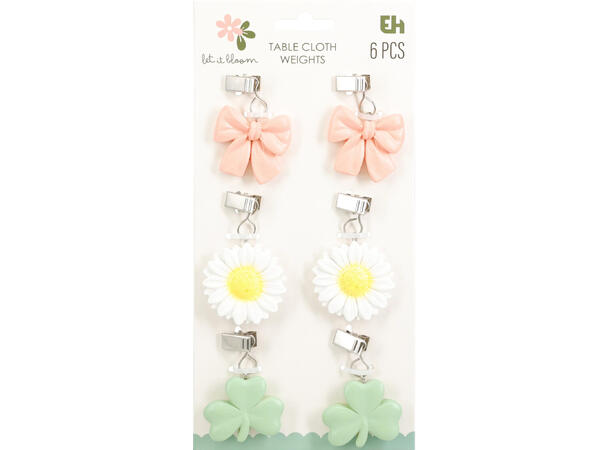 Duklodd blomster 4,5x4,5cm 6stk Forpk 12sett 