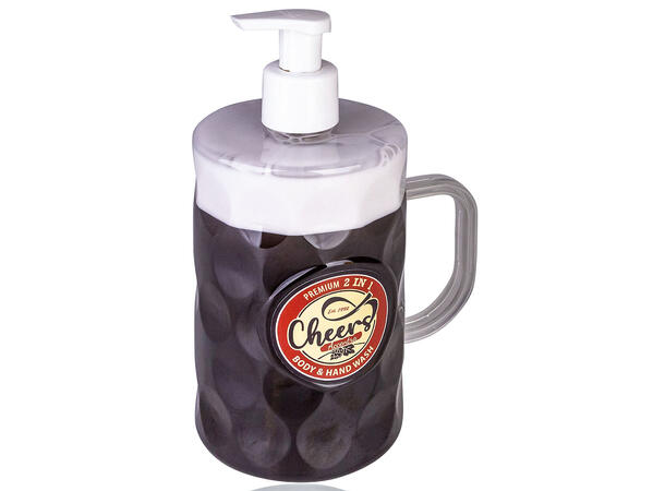 Dusj- og håndsåpe mørk Cheers 720ml Bjørk / seder Vegansk Uten parabenerSLES 