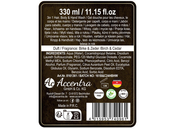 Dusj håndsåpe Lommelerkefasong 330ml Forpk 6stk Vegansk Uten parabener/SLES 