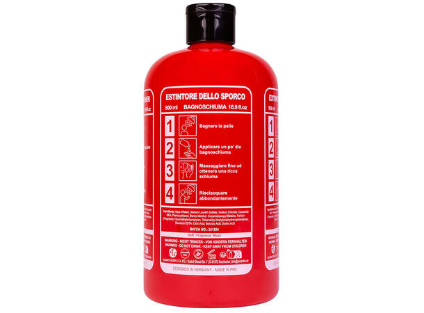 Dusjsåpe 500ml Brannslukker rød Forpk 6stk Vegansk Uten parabener/SLES 